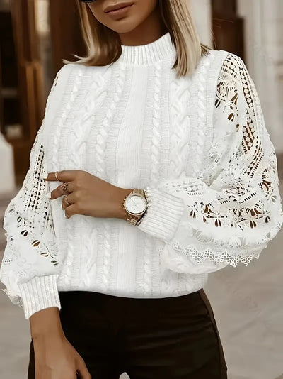 Stella Marie Rollkragenpullover | Leichter Sommerpullover mit buntem Muster