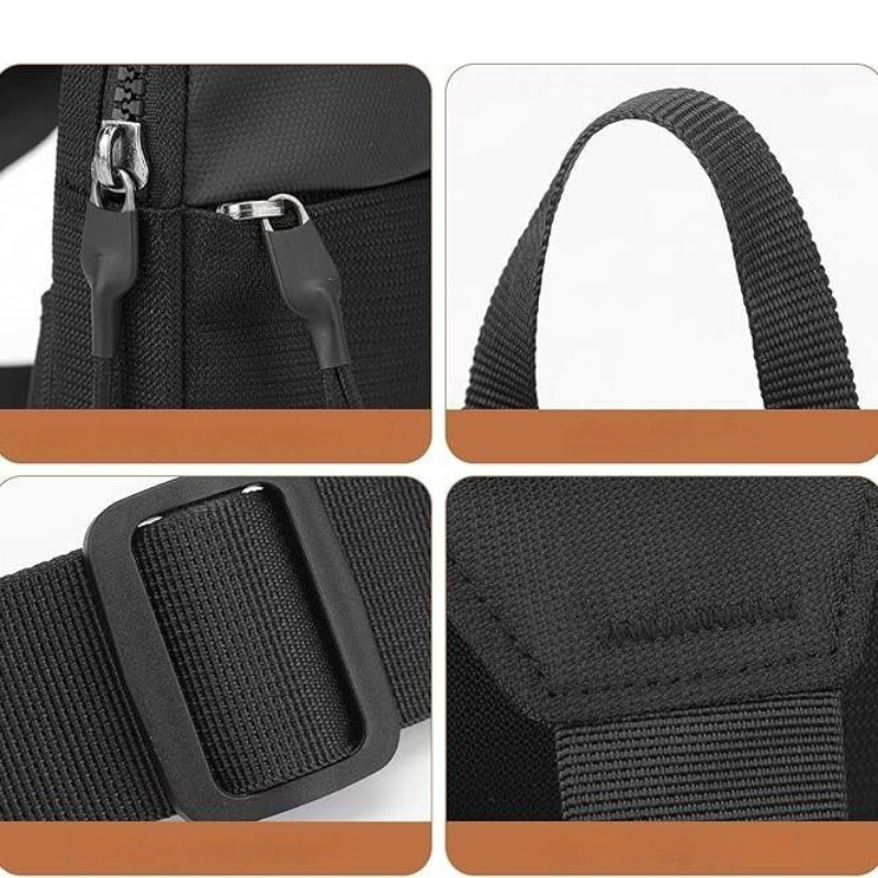 Wasserabweisende Canvas-Umhängetasche – Praktische Crossbody-Tasche für Herren zum Reisen und Wandern, kompakt und mit verstellbarem Tragegurt