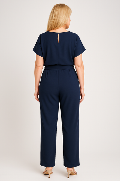 Eleganter Damen Sommer-Jumpsuit - Luftiges Design mit Gürtel für Business und Party