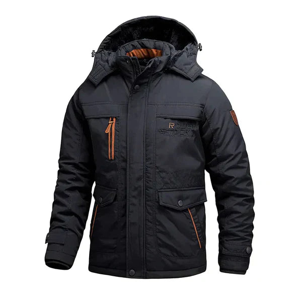 Pufferjacke mit Druckknöpfen für Männer