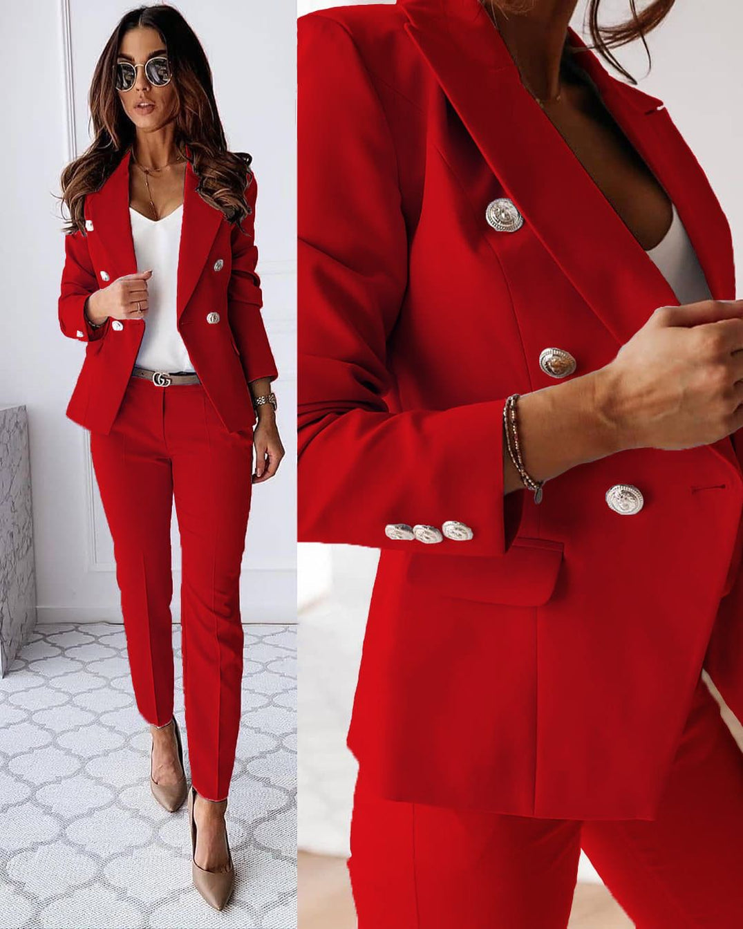 Eleganter Blazer mit Zierknöpfen | Business-Chic | Figurbetonter Schnitt