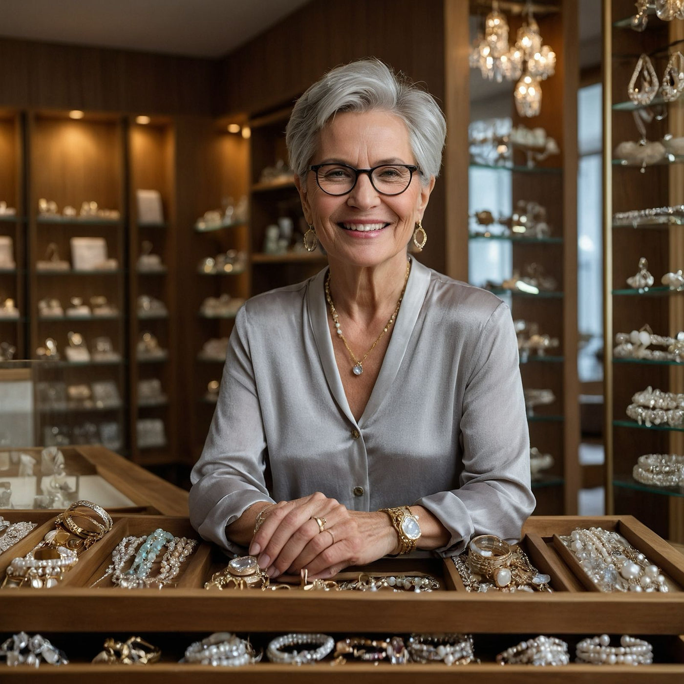 Marieluise – Mausring in Silberoptik