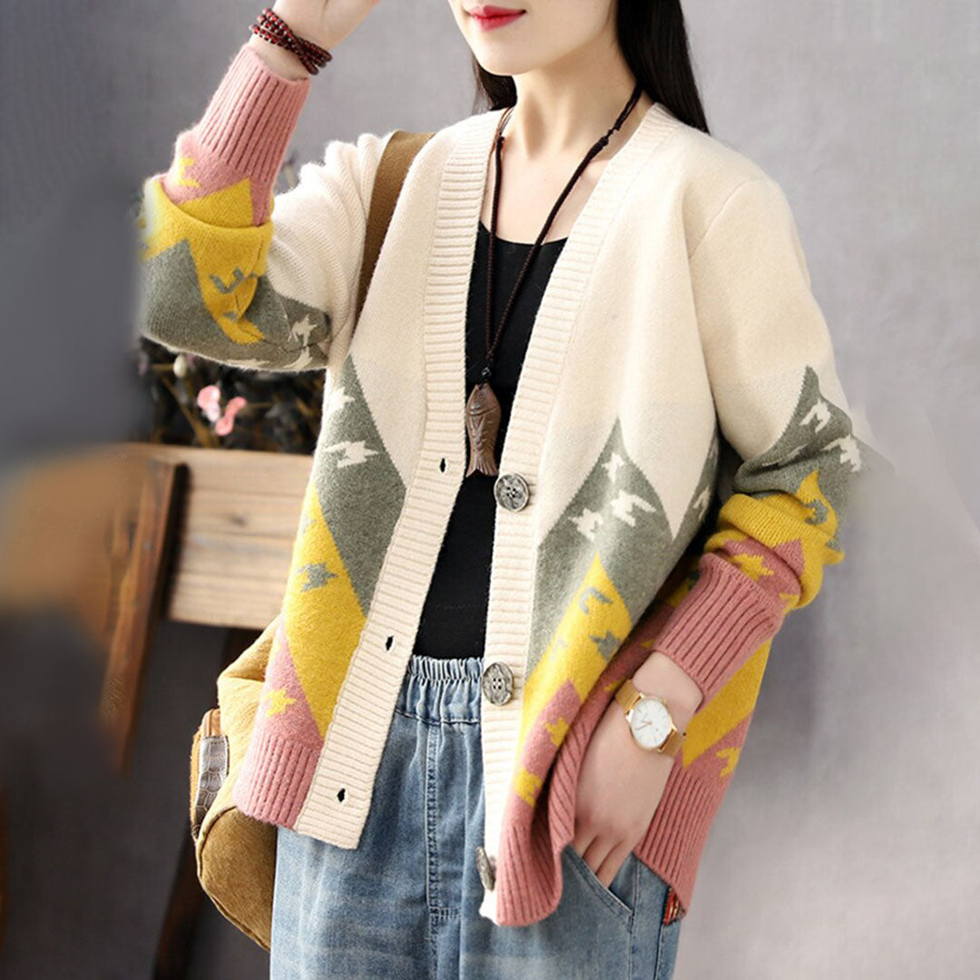 Strickjacke mit Knopfleiste für Frauen
