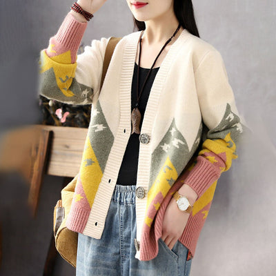 Strickjacke mit Knopfleiste für Frauen