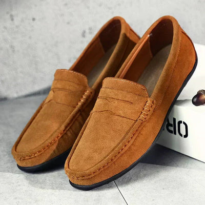 Wildleder-Slipper | Slip-On | Rutschfest | Mokassins | Herren-Slipper