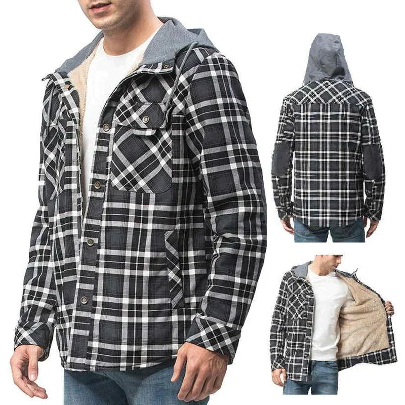 Flanellfleece-Winterjacke für Herren