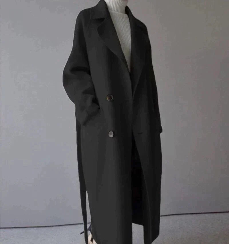 Eleganter Langmantel mit Gürtel für Frauen