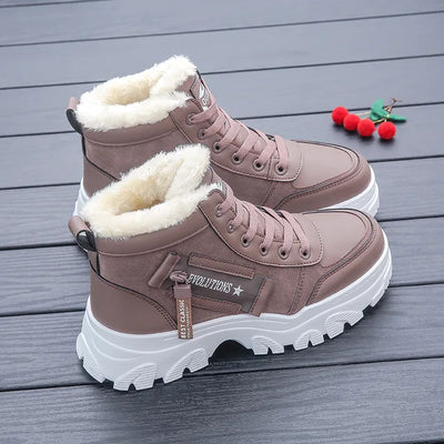 Winterstiefel aus Wildleder mit Kunstpelzfutter für Frauen