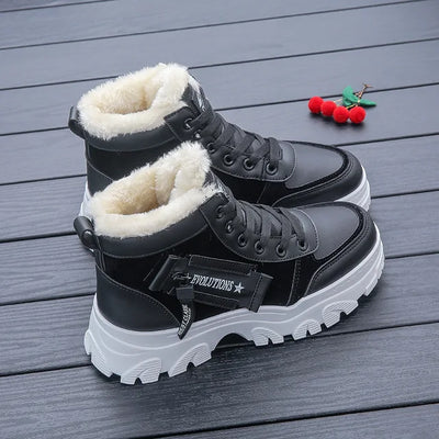 Winterstiefel aus Wildleder mit Kunstpelzfutter für Frauen