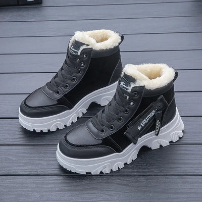 Winterstiefel aus Wildleder mit Kunstpelzfutter für Frauen