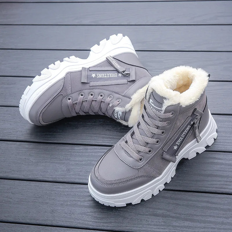 Winterstiefel aus Wildleder mit Kunstpelzfutter für Frauen