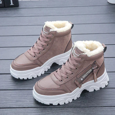 Winterstiefel aus Wildleder mit Kunstpelzfutter für Frauen