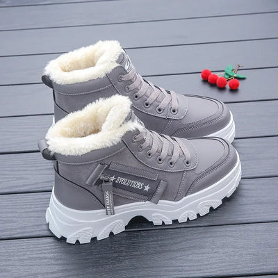 Winterstiefel aus Wildleder mit Kunstpelzfutter für Frauen
