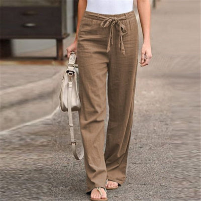 Hose mit weitem Bein und Kordelzug für Damen
