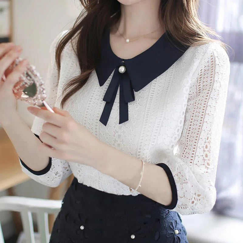 Viviana® | Bluse mit Bubikragen