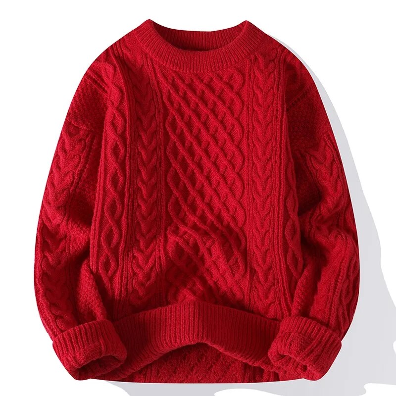 Klassischer Loose Fit-Strickpulloverfür Herren