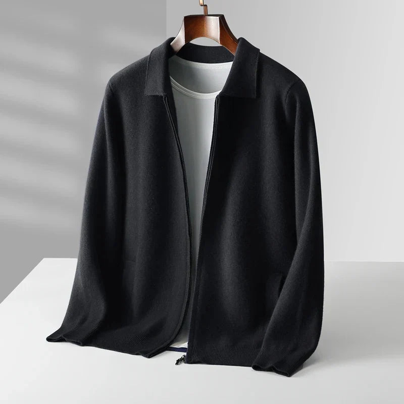 Herren Luxus Kaschmir Strickjacke - Weich & Elegant