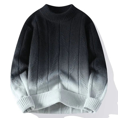 Herren Ombre Strickpullover in Farbverlauf