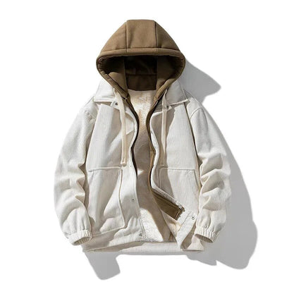 Cordjacke mit Kapuze für Männer - Gefüttert