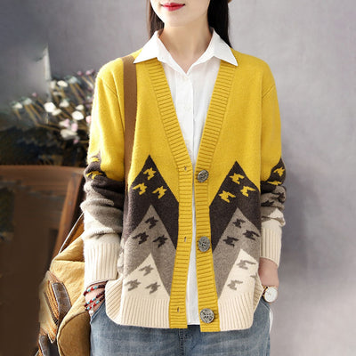 Strickjacke mit Knopfleiste für Frauen