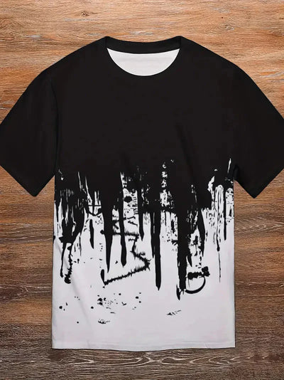 Zachary T-Shirt | Herren Casual Splash Print Hemd
