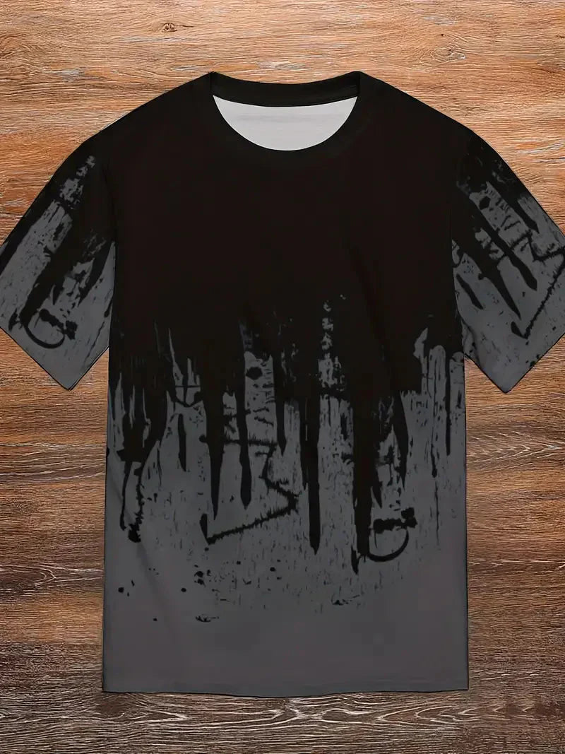 Zachary T-Shirt | Herren Casual Splash Print Hemd