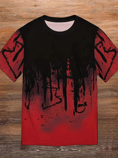 Zachary T-Shirt | Herren Casual Splash Print Hemd