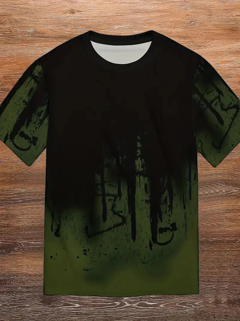 Zachary T-Shirt | Herren Casual Splash Print Hemd