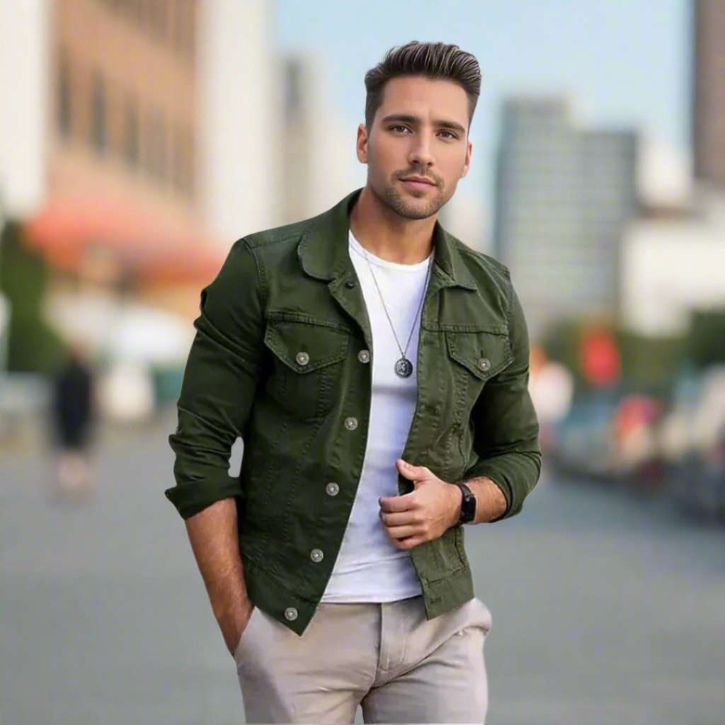 Jeansjacke für Herren - Stylische Sommerjacke für den Sommer