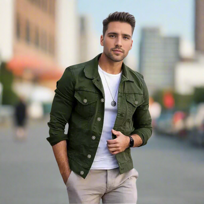 Jeansjacke für Herren - Stylische Sommerjacke für den Sommer
