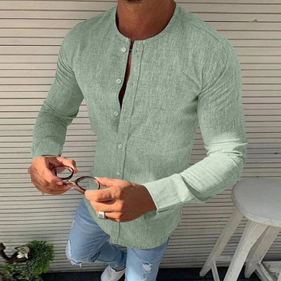 Stilvolles Herren Langarm-Shirt aus Baumwolle