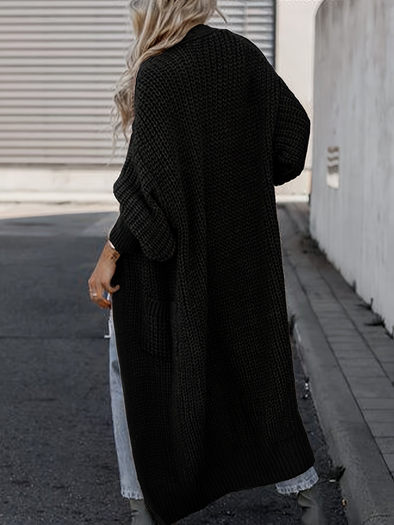 Lange Winter-Strickjacke für Frauen