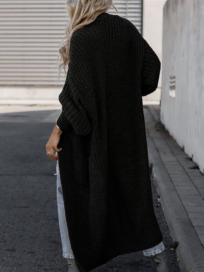 Lange Winter-Strickjacke für Frauen