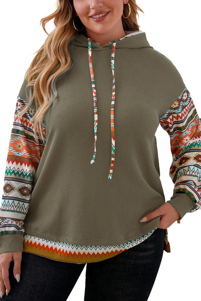 Azteken-Kapuzenpullover in Übergröße für Damen