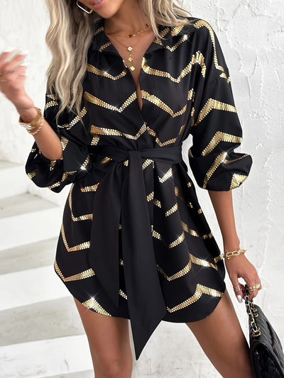 Arabella - kleid mit chevron-print
