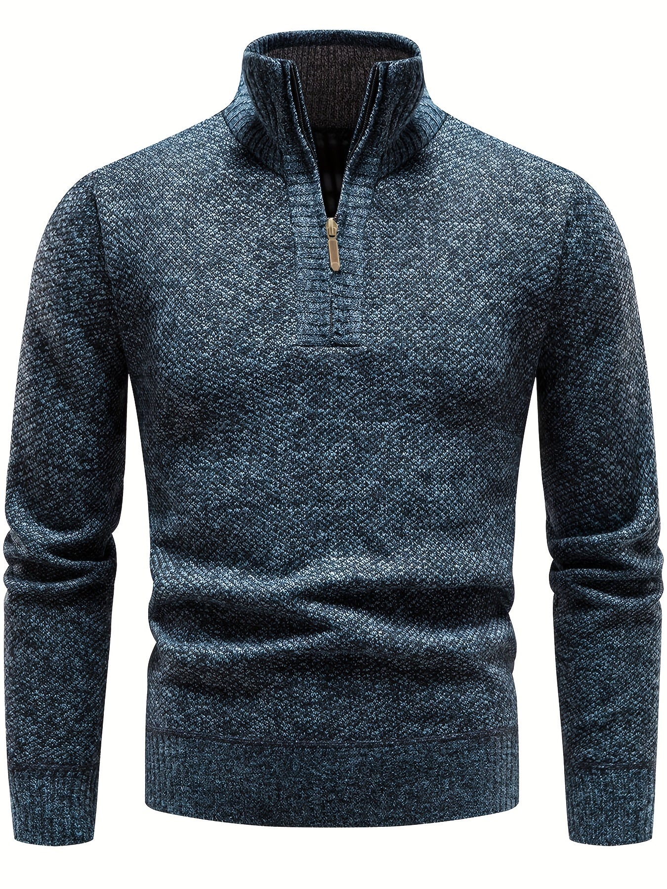 Rollkragenpullover mit Halbreißverschluss für Männer