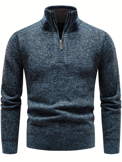 Rollkragenpullover mit Halbreißverschluss für Männer