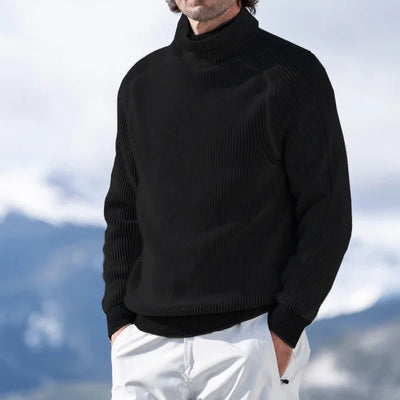 Lässiger Rollkragenpullover aus Rippenstrick für Männer