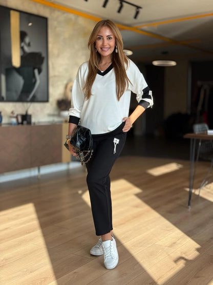 Valene – Freizeithose Mit Elastischem Bund Und Taschen