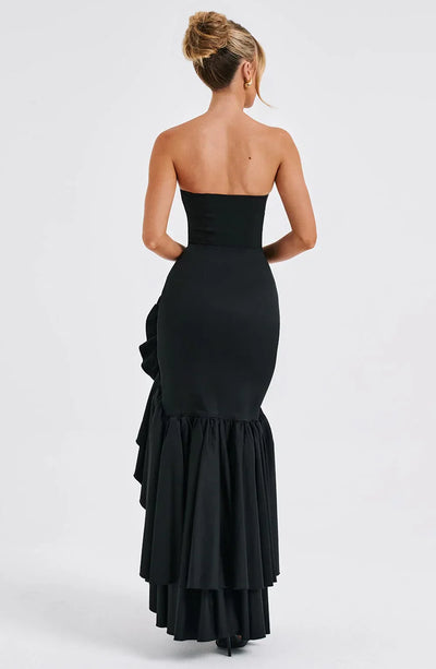 Xyrelle™ | Ärmelloses Maxikleid mit Schlitz und Rüschen