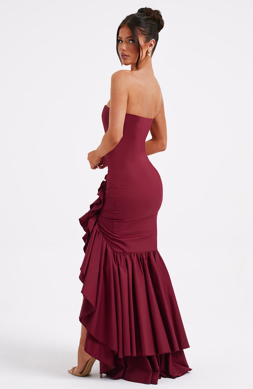 Xyrelle™ | Ärmelloses Maxikleid mit Schlitz und Rüschen