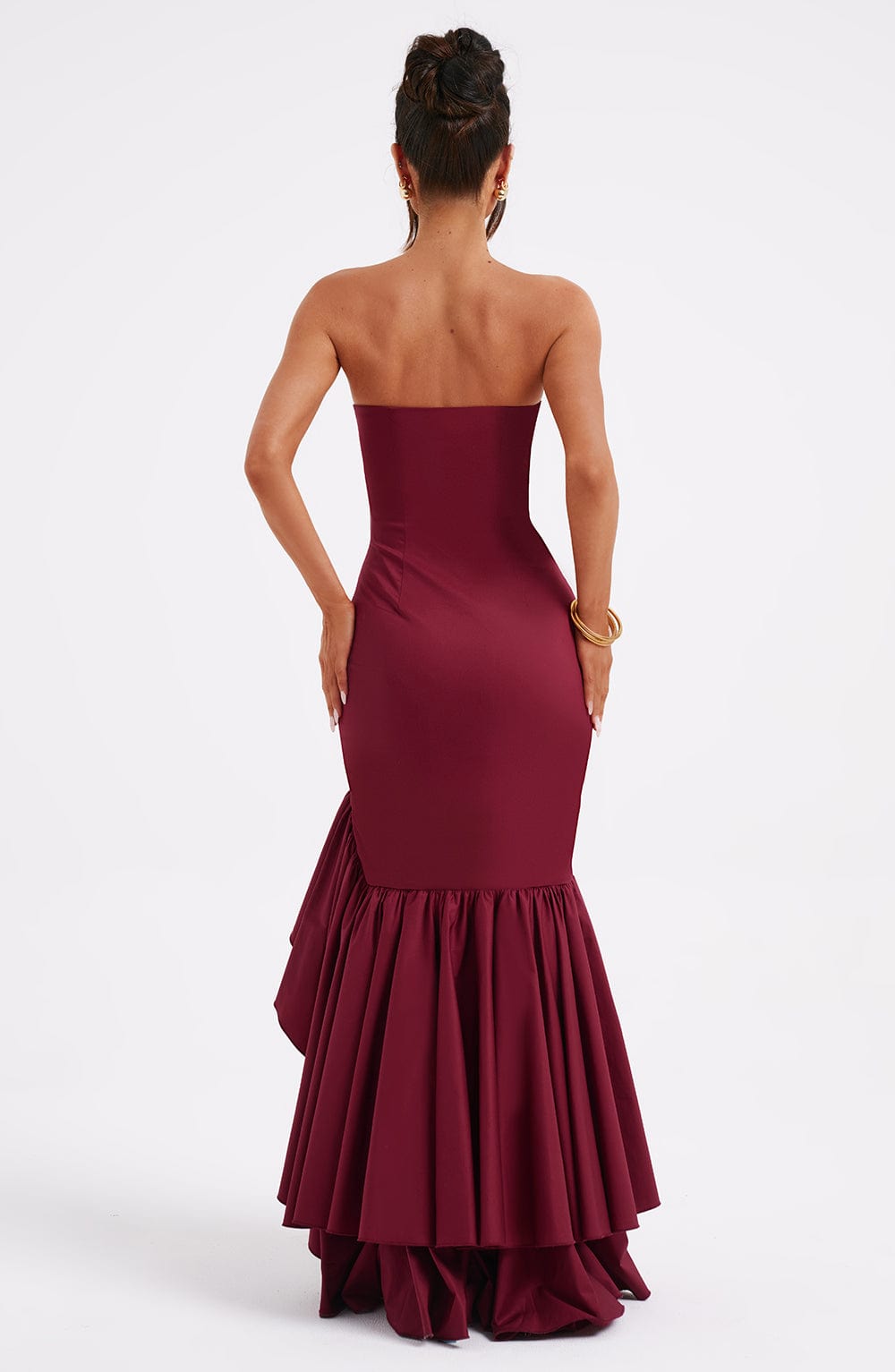 Xyrelle™ | Ärmelloses Maxikleid mit Schlitz und Rüschen