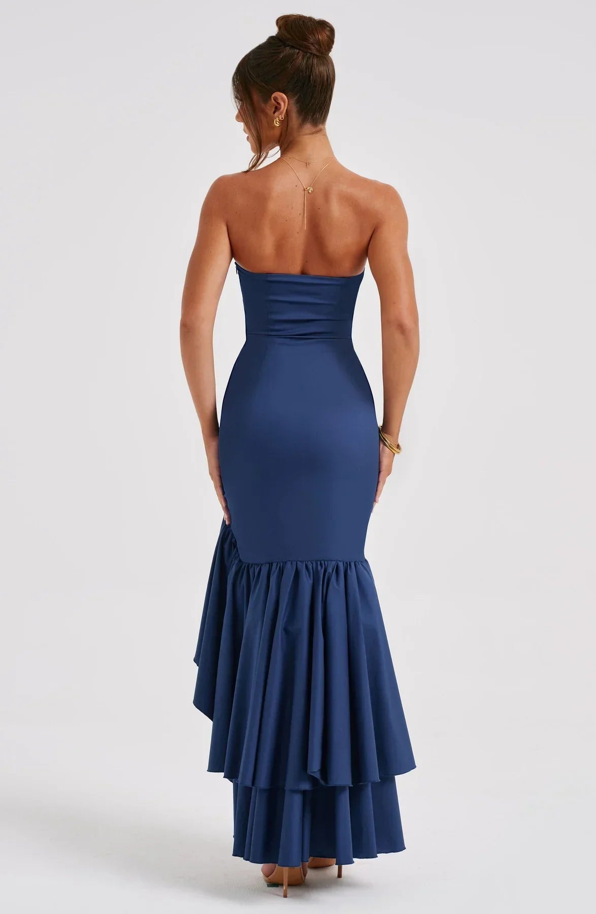 Xyrelle™ | Ärmelloses Maxikleid mit Schlitz und Rüschen