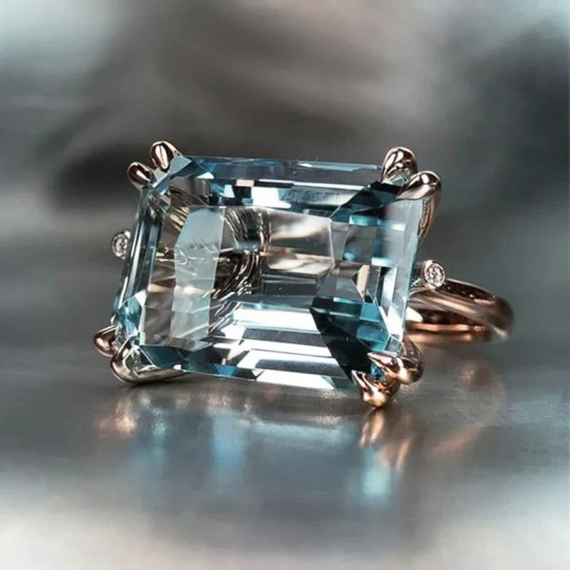 Vintage Blau Zirkonia Ring