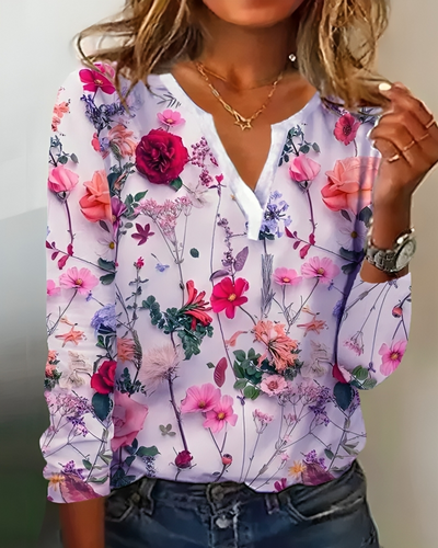 Bluse mit Blumen | WIENNA