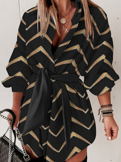 Arabella - kleid mit chevron-print