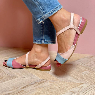 Johanna™ - Asymmetrische rosa Sandalen