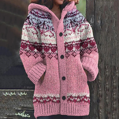 Lange Handgestrickte Jacke für Damen