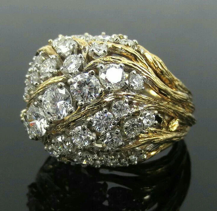 Vintage Exquisit Glanzgold Ring