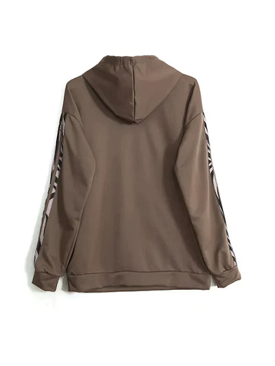 Trendiges Kapuzenpullover und Hosen Set für Damen
